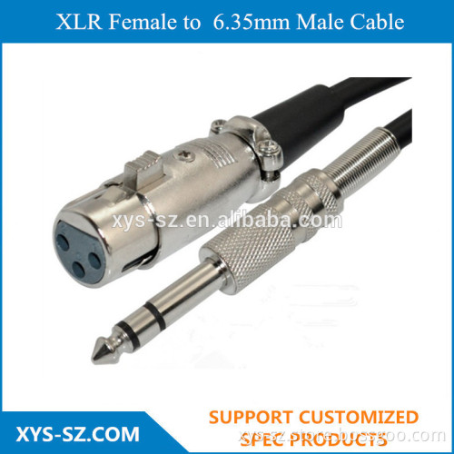 High Quality XLR Female to 6.35mm Male Cable